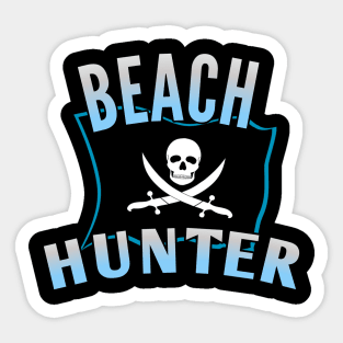 Metal detecting pirate beach Hunter Sticker